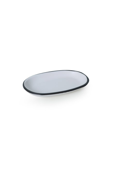 Hermia X00019025 Juego de Fuentes de Gres Cerámico Blanco Mate, 2 Piezas de 19 x 12 cm